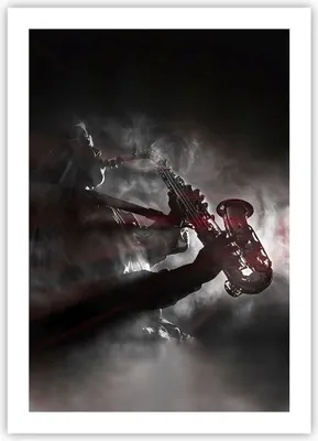 Produktbild von Poster - Poster ohne Rahmen - Musiker Saxophonist Schwarz - 50x70 cm - Wand Bild - Wanddeko - Wandbilder - Kunstposter - Wandposter - Bilder - Kunstdruck - Wanddekoration - Wandbild - P2XPA50x70-4276