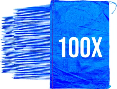 Produktbild von Bazko Leere Hochwasser Sandsäcke zum Befüllen 100 Stück | 50x80 cm | blau | PP Gewebesack | Gartensack mit Zugband