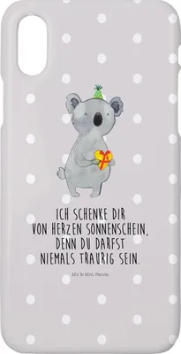 Produktbild von Mr. & Mrs. Panda Iphone 10 Handyhülle Koala Geschenk - Grau Pastell - Handy, Cover, X, Hülle, Party, Geburtstag