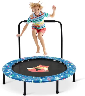 Obrázek produktu pro Mini trampolína – dětská trampolína s pěnovými madly a bezpečnostní sítí