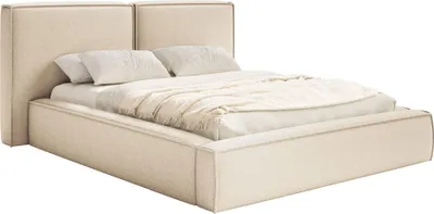 Produktbild von Selsey Tilves – Polsterbett 180x200 mit Bettkasten, Lattenrost, Chenille, hellbeige