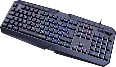 Produktbild von SPEEDLINK LUDICIUM, Volle Größe (100%), Kabelgebunden, USB, QWERTZ, RGB-LED, Schwarz