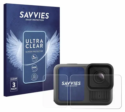 Produktbild von 6x Für GoPro Hero 13 Black Creator Edition Schutzfolie Savvies Displayschutz Display Schutz Folie Klar Transparent