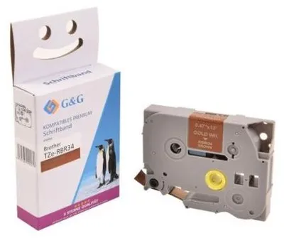 Obrázok produktu pre Štítky G&G Seiden, kompatibilné s páskami Brother TZe-R34P