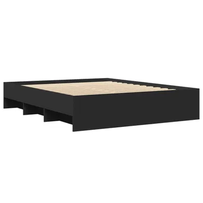 Produktbild von Bettgestell ohne Matratze Schwarz 160x200 cm Holzwerkstoff