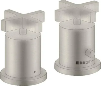 Immagine prodotto di hansgrohe AXOR Citterio Thermostat de baignoire 2 trous avec poignées transversales, 39480800, 39480800