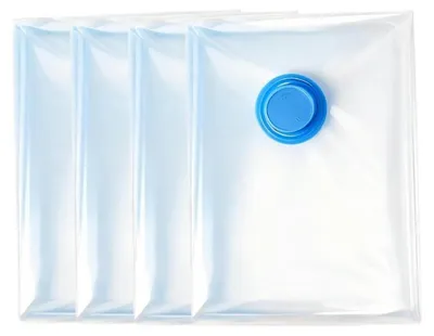 Obrázek produktu pro Vakuové sáčky, extra velké, 100x130 cm, 4 kusy. Ideální pro skladování peřin a oblečení. Opakovaně použitelné