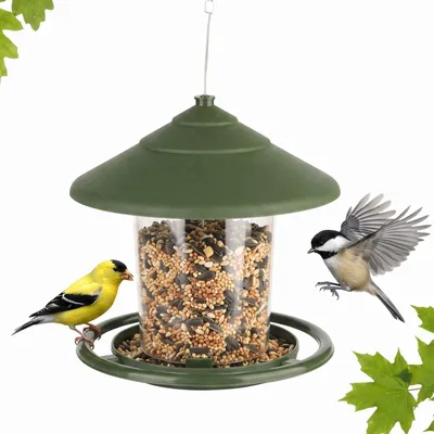 Imagen del producto de Dispensador de alimento para pájaros - Resistente a la intemperie, ideal para aves silvestres