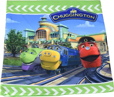 Produktbild von Chuggington Bahnhof Zug Kissenbezug 40x40cm Kissen Kuschelkissenbezug Dekobezug