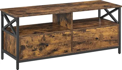 Produktbild von VASAGLE Lowboard Fernsehtisch, 2 Schubladen, 2 Fächern, Breite 120cm