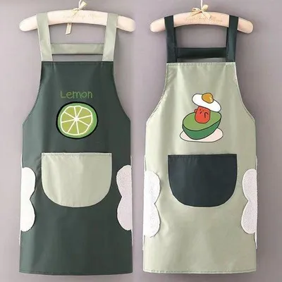 Produktbild von 2 Stück Küchenhalter, wasserdicht und ölbeständig, PVC-Halter mit Tasche, justierbarer Küchenhalter für Frauen, ideal für Kochen und Backen