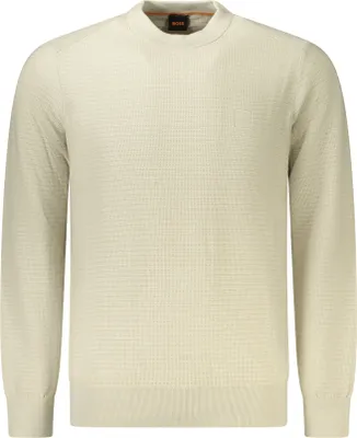 Produktbild von Eleganter Herren-Pullover Beige - Langarmshirt mit Rundhals & Logo