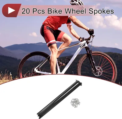 Produktbild von 20 Set 13G Fahrradspeichen 237mm Fahrradspeichen 304 Edelstahl Schwarz