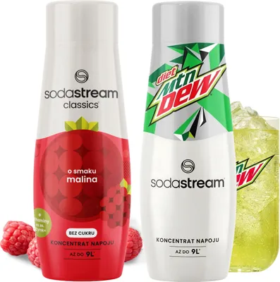 Produktbild von SodaStream Sirupe für den Sodamaker Raspberry Zero + Mountain Dew Concentrate
