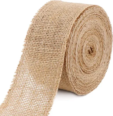 Productafbeelding van Jute lint 10 meter lang en 6 cm breed vintage - Cadeauverpakking - Knutselen en doe-het-zelfprojecten