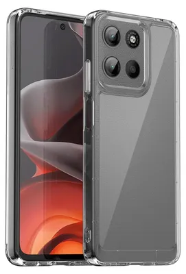 Image de Coque de téléphone portable pour Motorola Moto G17 / G15 / Power : protection hybride en TPU, silicone et acrylique