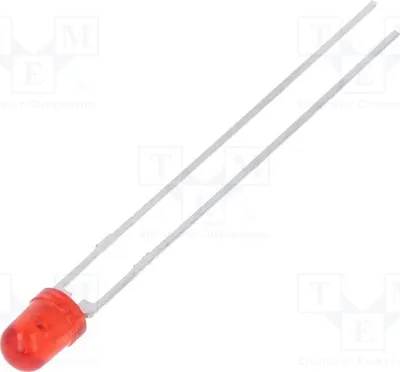 Produktbild von 2x LED 10÷15mcd 3mm rot TLHR4205 LED Dioden THT 3mm 22°