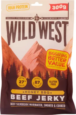 Produktbild von Wild West Jerky BIG BAG Honey BBQ 300g