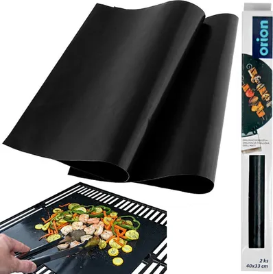 Produktbild von Orion Grillmatte Grillnetz Matte aus Teflon Teflon-Matte Antihaft Grillunterlage mit Antihaftbeschichtung zum Grillen Backen im Ofen wiederverwendbar feinmaschig 2er Set, 40x33 cm