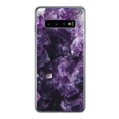 Produktbild von MuchoWow® Handyhülle Schutzhülle Hülle für Samsung Galaxy S10 Amethyst - Edelsteine - Mineralien Silikon Softcase Handy Hülle - Handytasche