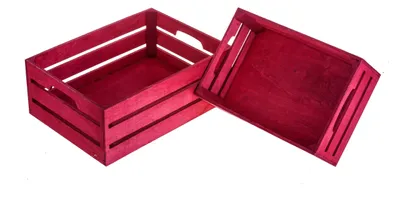 Immagine prodotto di Set di 2 Cassetta in Legno Larghezza 35 cm