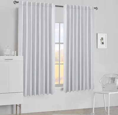 Produktbild von 2 Stück, Verdunkelungsvorhänge Gardinen Thermisch Isoliert Gardinen Für Schlafzimmer Wohnzimmer, 132x160cm, Weiß