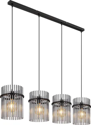 Produktbild von Globo Lighting Hängeleuchte Metall schwarz matt, 4x E27