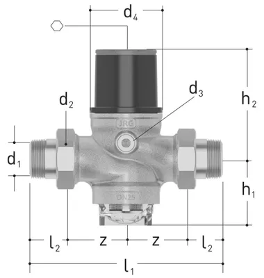 Produktbild von Georg Fischer Druckminderer JRGURED 1300, DN20, 4bar, PN25, Rotguss, 1 Stk.