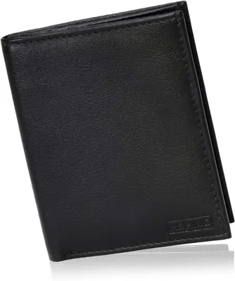Produktbild von Herren Geldbörse schwarz, 100 % Echtleder, Kartenhalter, Geldklammer, für Alltag