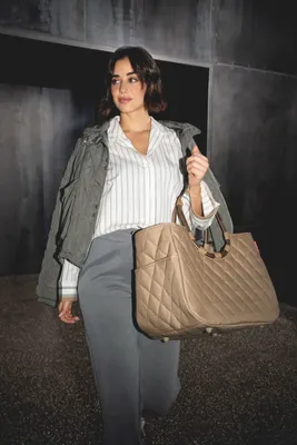 Immagine prodotto di Reisenthel loopshopper L, borsa in tessuto, marrone, alluminio, motivo, motivo a punti, 25 l
