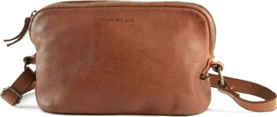 Image de HAROLD'S Cuir sac à épaule bandoulière Submarine Postbag Cognac brun