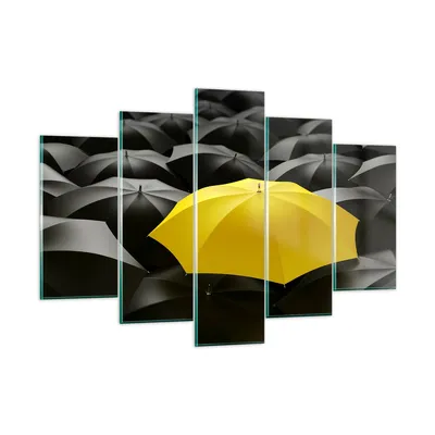 Produktbild von Bilder auf glas - Regenschirme Regen Wetter - 150x100cm - Glasbilder - Wandbilder - Kunstdruck - zum Aufhängen bereit - Wanddekoration aus Glas - Glas Bilder - Wandbild auf Glas - GEA150x100-2564