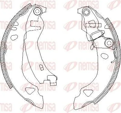 Produktbild von REMSA Bremsbackensatz Trommelbremse Hinten für FIAT PUNTO (176) 4302.00