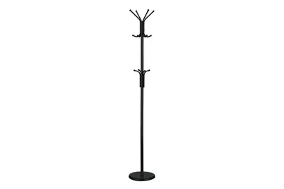 Obrázok produktu pre Autronic Věšák stojanový výška 182 cm kovová konstrukce černý matný lak nosnost 10 kg (80001-06B