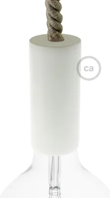Immagine prodotto di Creative-Cables Kit portalampada E27 in Legno per cordone XL - Bianco