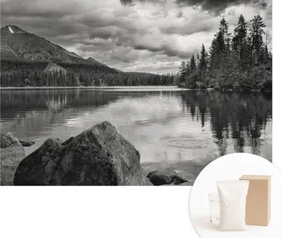 Produktbild von Fototapete - Wandbilder für Wohnzimmer - 152x104 cm - Dekorative Wandfolie - Modernes Design für Wanddekoration - Tapeten für Innenräume - Bergpanorama