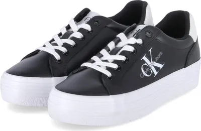 Produktbild von Calvin Klein Jeans Damen Low Sneaker VULC FLATFORM LACEUP LTH Schwarz Glattleder  Größe: 41