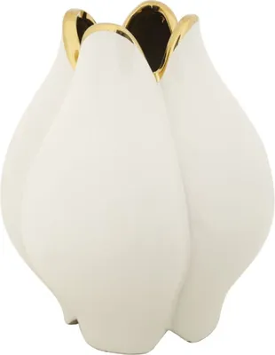 Produktbild von Mauro Ferretti Töpfervase Ø 23 x 27,5 cm, weiß-gold