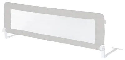 Produktbild von roba Bettschutzgitter Klipp-Klapp 150 cm - Rausfallschutz klappbar für Babys & Kinder - Schutzgitter für Kinderbetten - 52 cm hoch - Grau