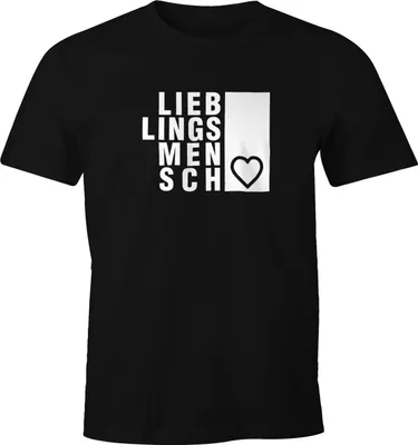 Produktbild von Herren T-Shirt Lieblingsmensch Geschenk Freundschaft Partner Freundin Moonworks®  XXL
