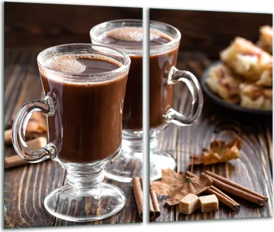 Produktbild von Herdabdeckplatten 2 teilig 30x52 Glaskeramikfeld Abdeckung Glas Kaffee