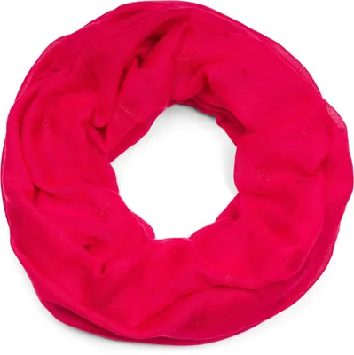 Produktbild von styleBREAKER Damen Loop Schal mit Glitzer Schneeflocken Print, Weicher Schlauchschal Einfarbig, Tuch 01017064