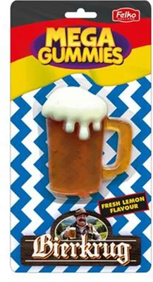 Produktbild von Felko Mega Gummies Bierkrug Fresh Lemon Flavour 120g