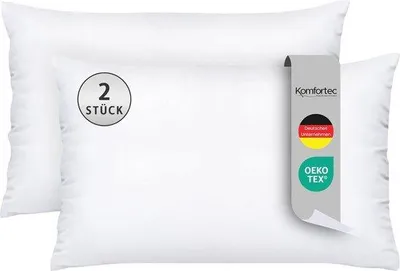 Image de Ensemble de deux oreillers moelleux - 50 x 75 cm, garnissage de 800 g, hypoallergéniques et respirants