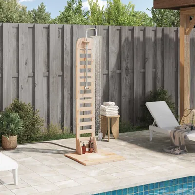 Produktbild von Maison Exclusive - Gartendusche 223 cm Massivholz Kiefer und Edelstahl Natur