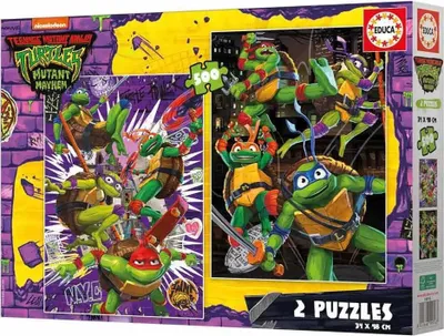 Image de Educa 2x500 pièces Ninja Turtles Puzzle Multicolore One Size