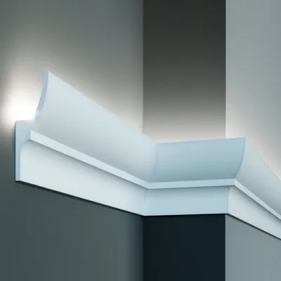 Produktbild von PROVISTON | Lichtleiste Polyurethan | 100 x 55 x 2000 mm | Weiß | Indirektes Licht