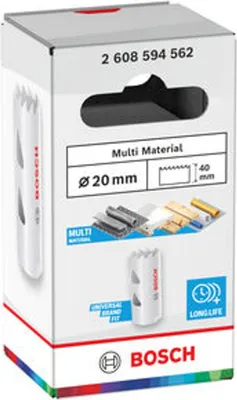 Obrázok produktu pre Vrták Bosch Multi Material so závitom, 20 x 40 mm