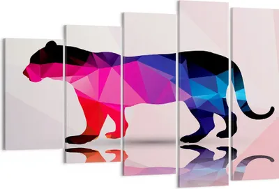 Produktbild von Bild auf Leinwand - Leinwandbild - Tiger Illustration modern Grafik - 150x100cm - Wand Bild - Wanddeko - Leinwanddruck - Bilder - Kunstdruck - Leinwand bilder - Wandkunst - EG150x100-2808