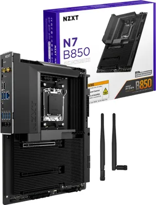 Produktbild von NZXT N7 B850 Mainboard Sockel AM5 AMD B850 Chipsatz DDR5 Schwarz
